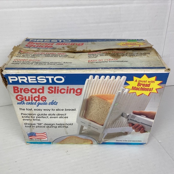 Presto Bread Slicing Guide 08615 Machine Vintage Slotted Loaf Tilt Kitchen Tool - Picture 12 of 12